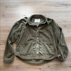 PacSun Olive Corduroy Utility Jacket